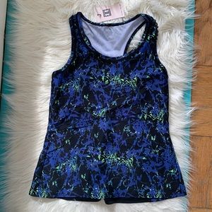 🌵Printed sports tank top activewear lace trim